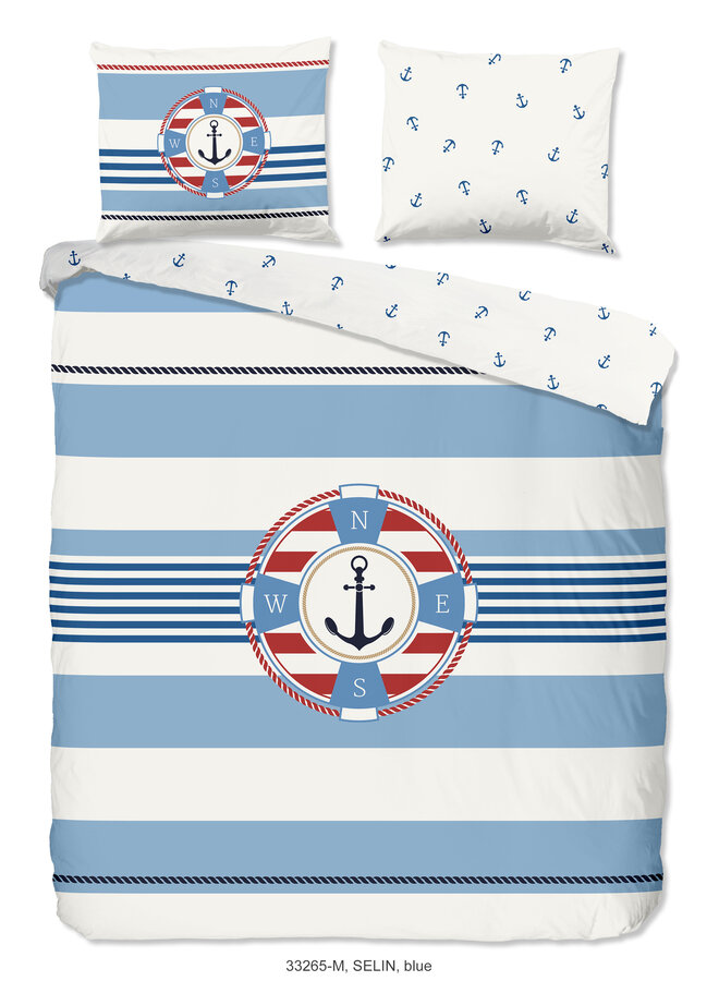 Pure Dekbedovertrek Selin Blauw - Microvezel