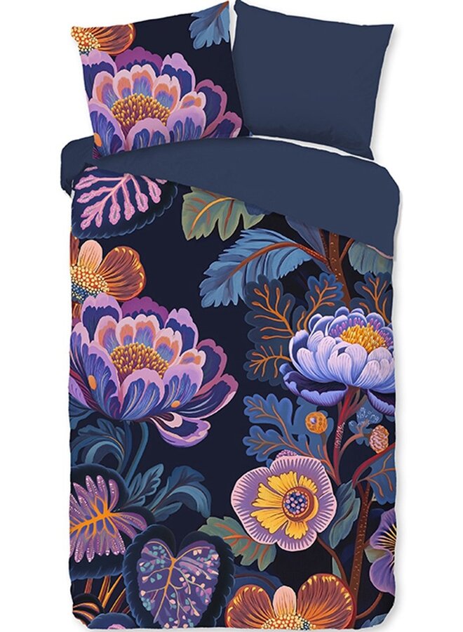 Pure Dekbedovertrek Sharira Donker Blauw - Microvezel