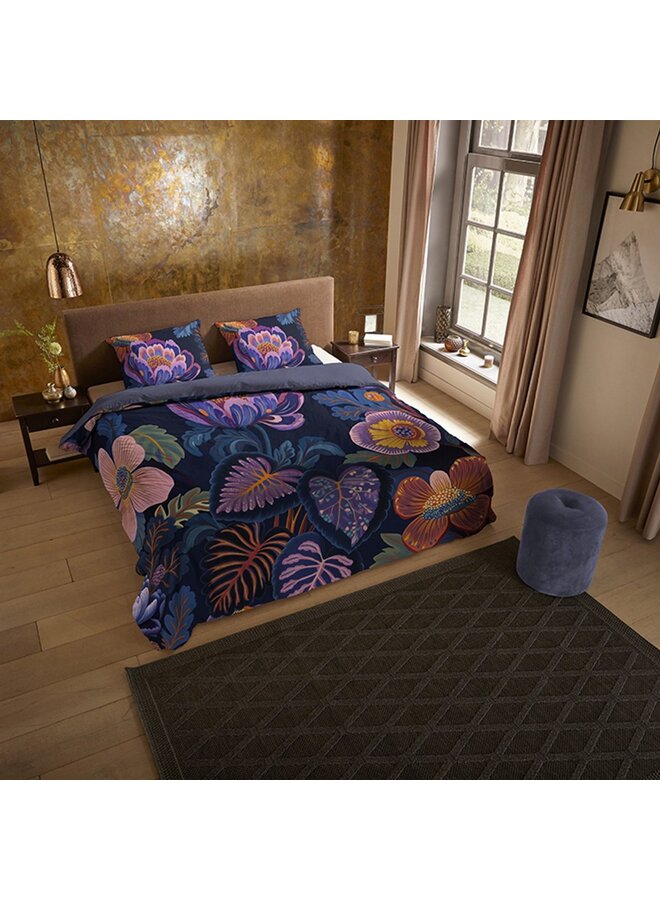 Pure Dekbedovertrek Sharira Donker Blauw - Microvezel