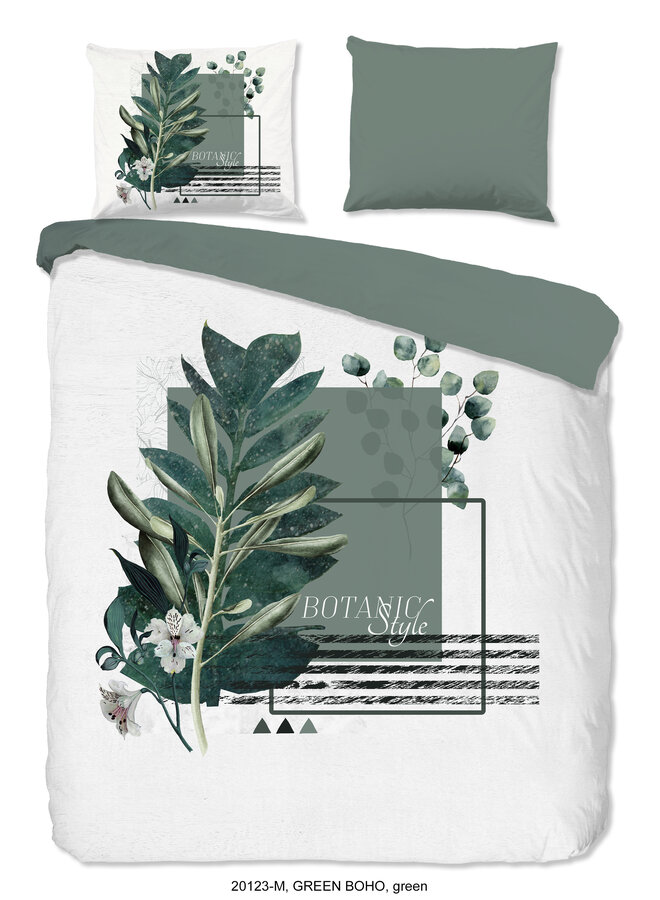 Dekbedovertrek Green Boho Groen - Microvezel