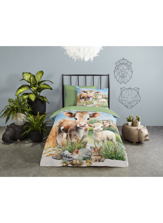 Pure Dekbedovertrek Kids Farm Multi - Microvezel