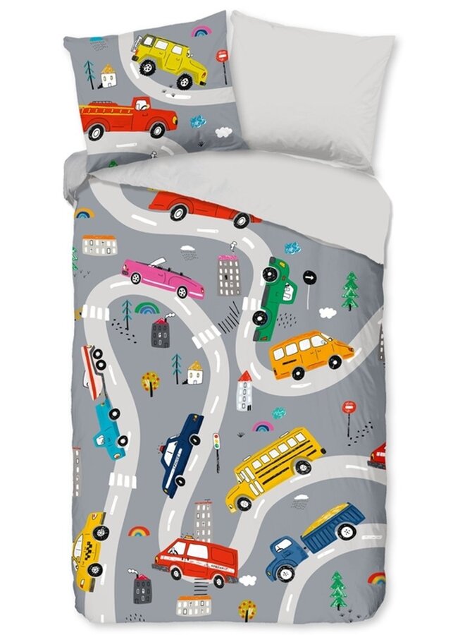 Pure Dekbedovertrek Kids Voyage Grijs - Microvezel