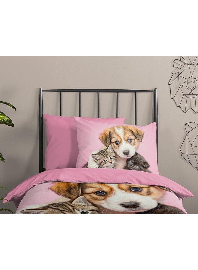 Pure Dekbedovertrek Kids Amis Roze - Microvezel