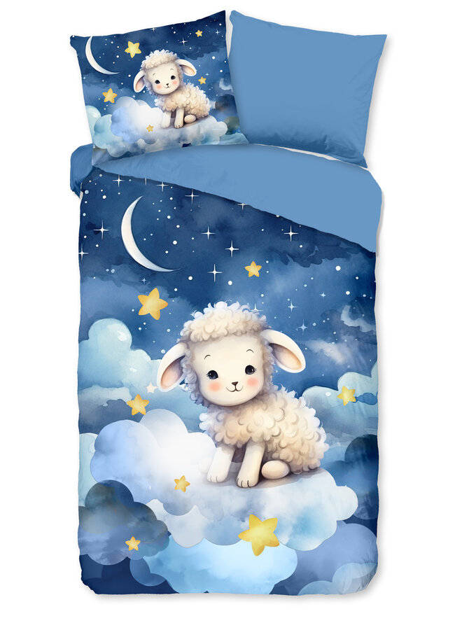 Dekbedovertrek Kids Sheepy Blauw - Microvezel