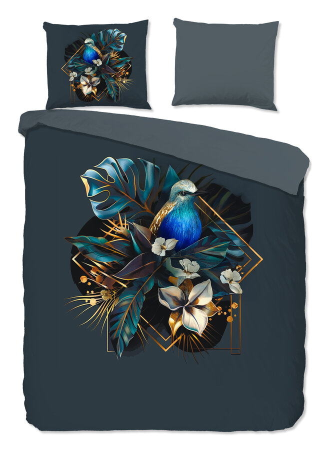 Dekbedovertrek Larry Donkerblauw - Microvezel PL1