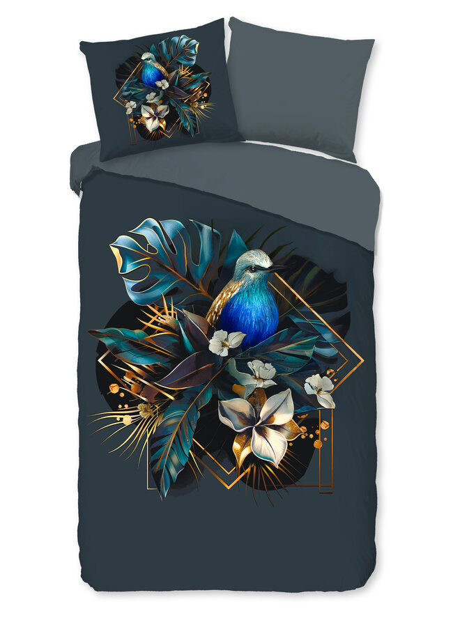 Pure Dekbedovertrek Larry Donkerblauw - Microvezel