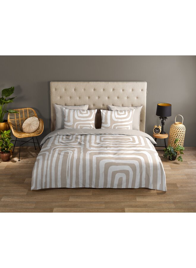 Good Morning Dekbedovertrek Madeleine Zand - Katoen