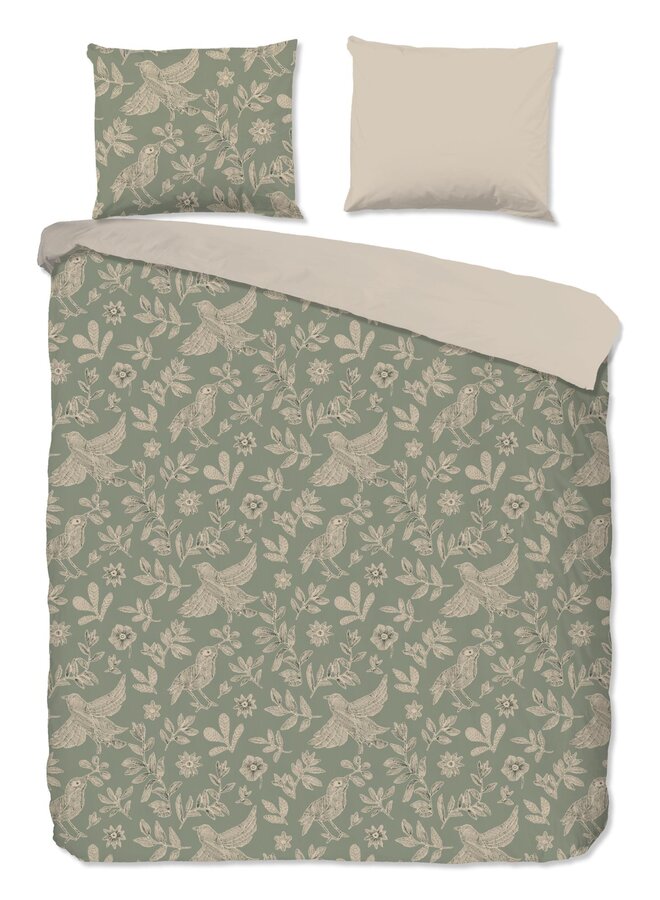 Dekbedovertrek Odette Groen - Katoen