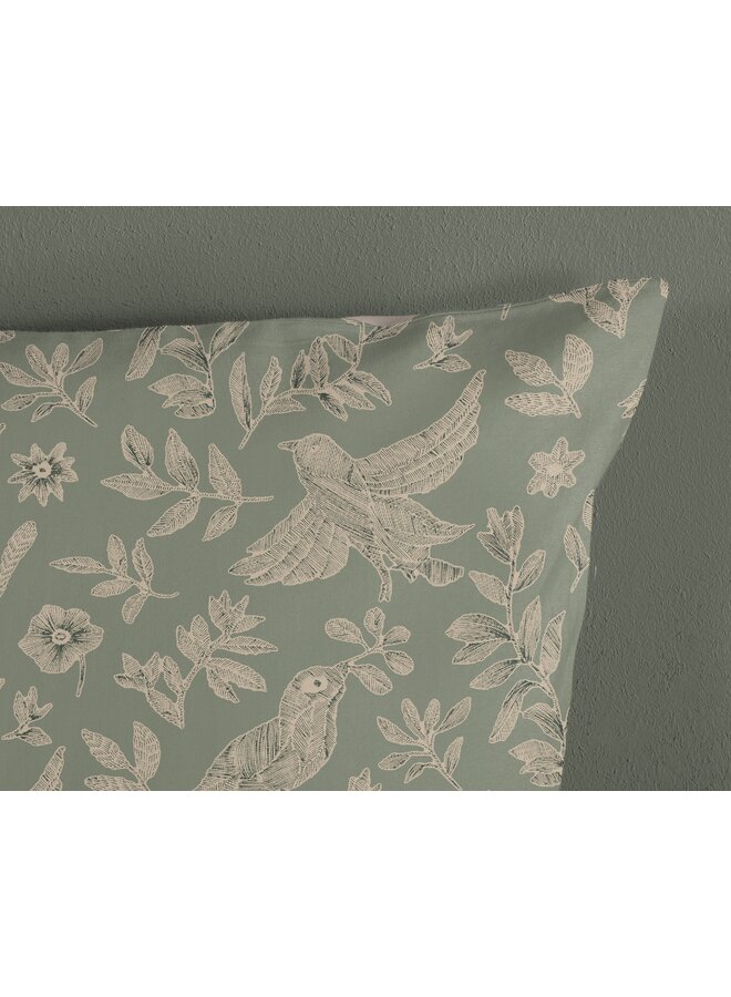 Good Morning Dekbedovertrek Odette Groen - Katoen