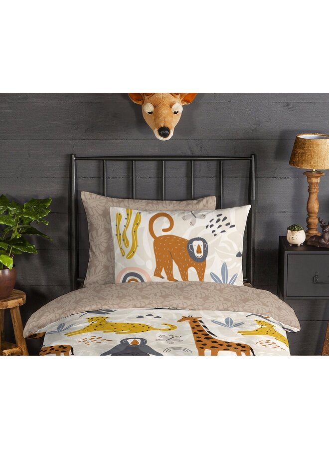 Good Morning Dekbedovertrek Kids Jungle Multi - Flanel