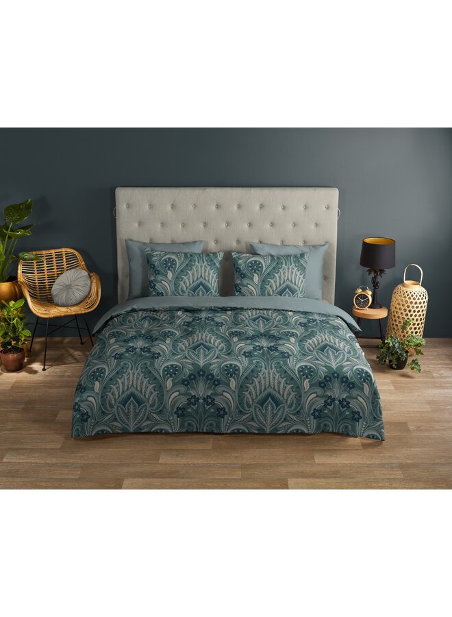 Good Morning Dekbedovertrek Nola Groen - Katoen