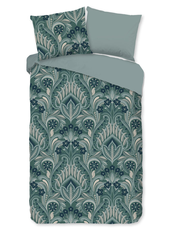 Good Morning Dekbedovertrek Nola Groen - Katoen