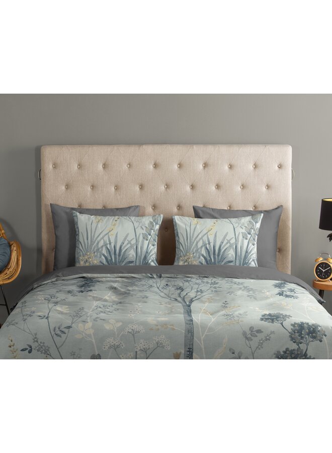 Good Morning Dekbedovertrek Charles Grijs - Katoen