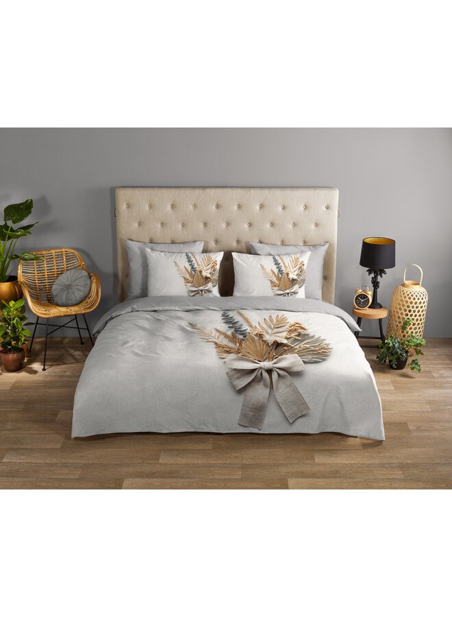 Good Morning Dekbedovertrek Launo Grijs - Katoen