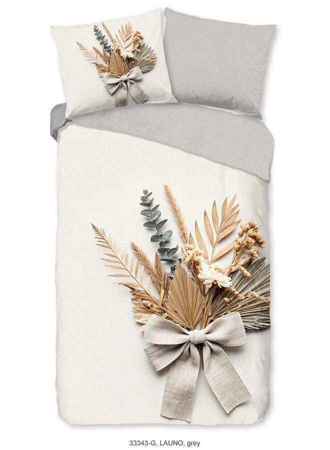 Good Morning Dekbedovertrek Launo Grijs - Katoen