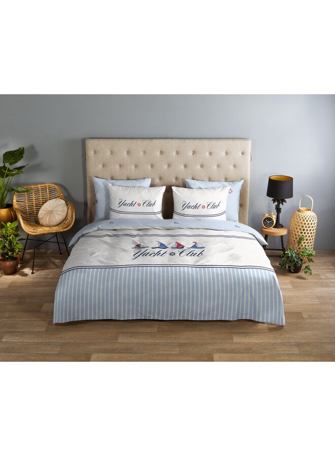 Good Morning Dekbedovertrek Yachtclub Blauw - Katoen