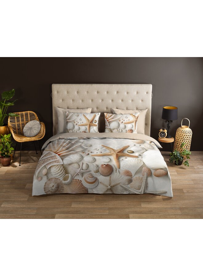 Good Morning Dekbedovertrek Cote Zand - Katoen