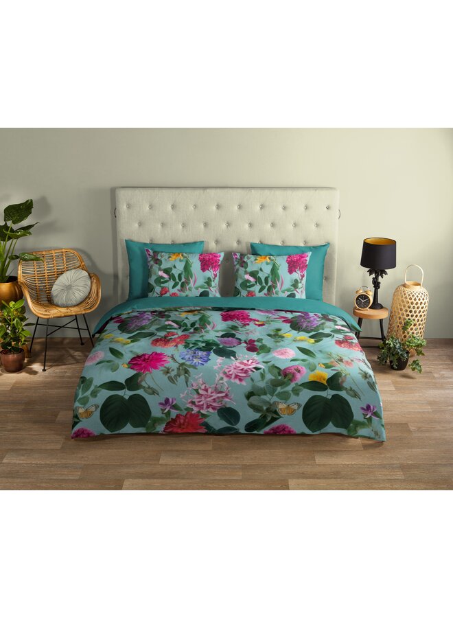 Good Morning Dekbedovertrek Imma Aqua - Katoen