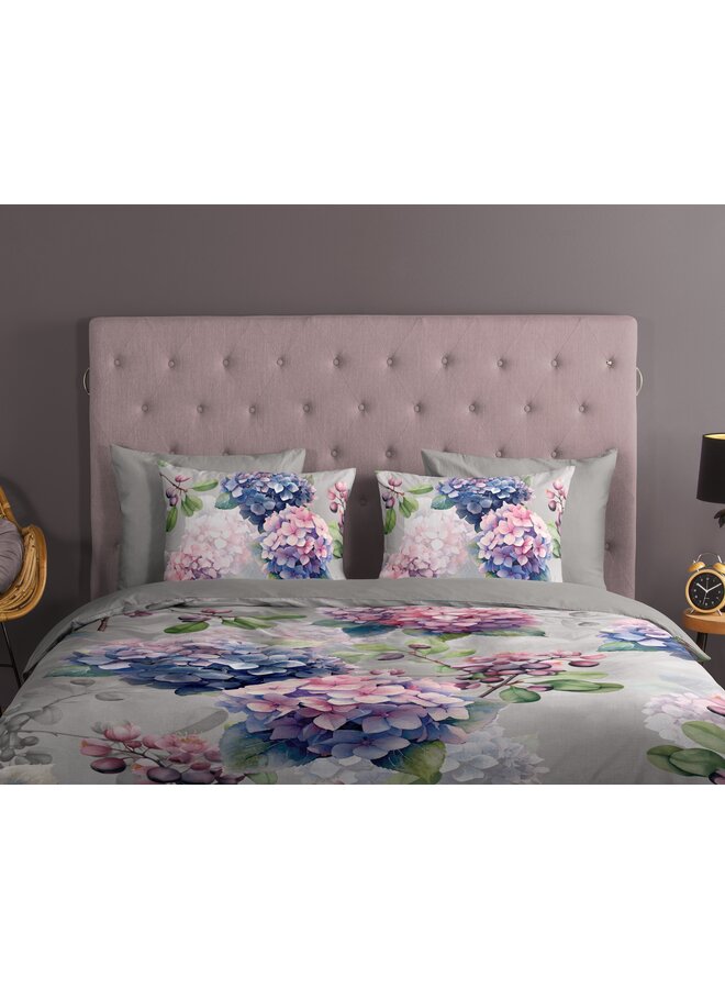 Good Morning Dekbedovertrek Julia Grijs - Katoen