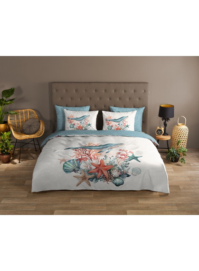 Good Morning Dekbedovertrek Ocean Ecru - Katoen