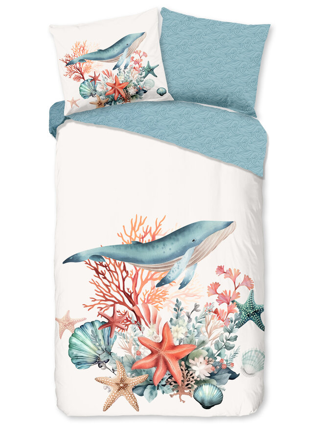 Good Morning Dekbedovertrek Ocean Ecru - Katoen