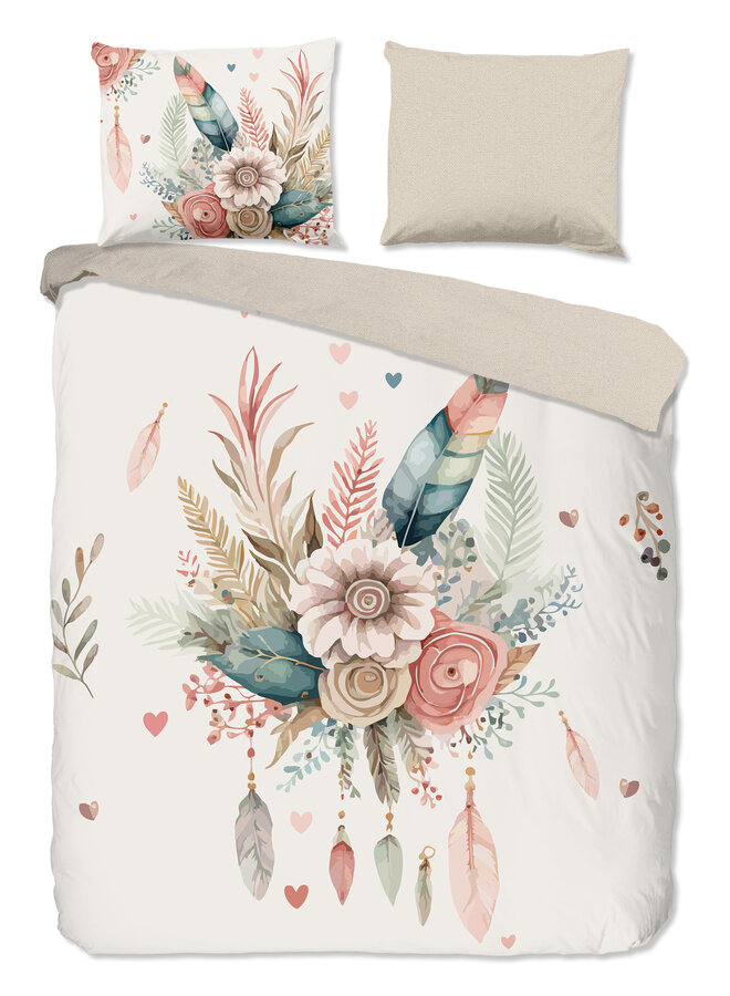 Good Morning Dekbedovertrek Videl Ecru - Katoen