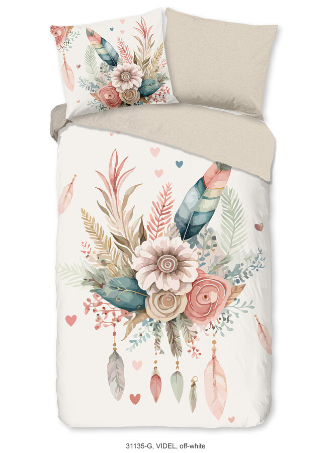 Good Morning Dekbedovertrek Videl Ecru - Katoen