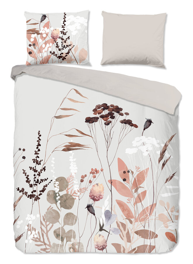 Good Morning Dekbedovertrek Moya Grijs - Katoen