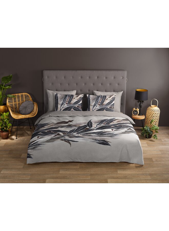 Good Morning Dekbedovertrek Gisele Grijs - Katoen