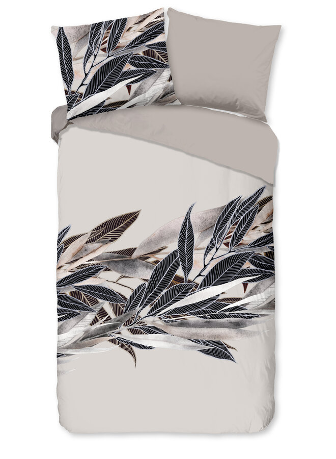 Good Morning Dekbedovertrek Gisele Grijs - Katoen