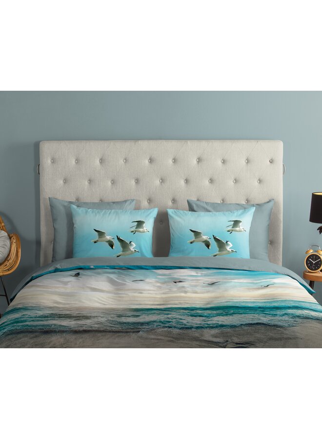 Good Morning Dekbedovertrek Brisa Blauw - Katoen