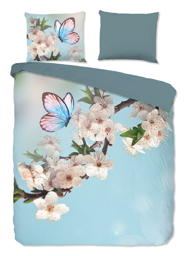 Good Morning Dekbedovertrek Mayla Aqua - Katoen