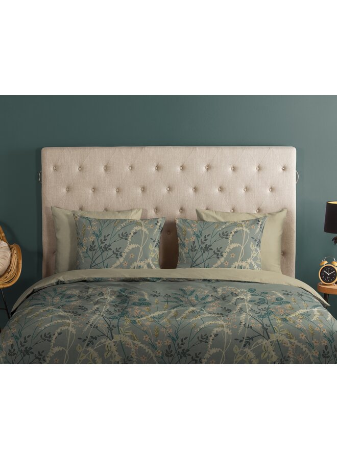 Good Morning Dekbedovertrek Silve Groen - Katoen