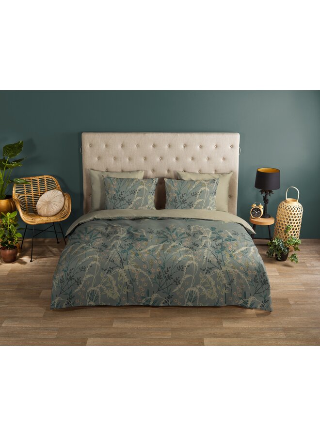 Good Morning Dekbedovertrek Silve Groen - Katoen