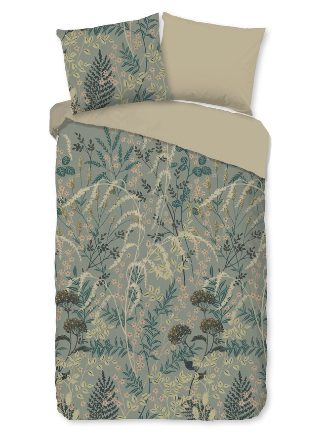 Good Morning Dekbedovertrek Silve Groen - Katoen