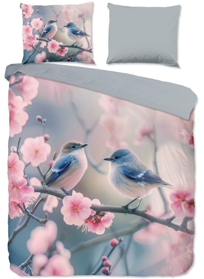 Good Morning Dekbedovertrek Hannu Grijs - Katoen