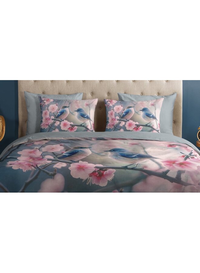 Good Morning Dekbedovertrek Hannu Grijs - Katoen