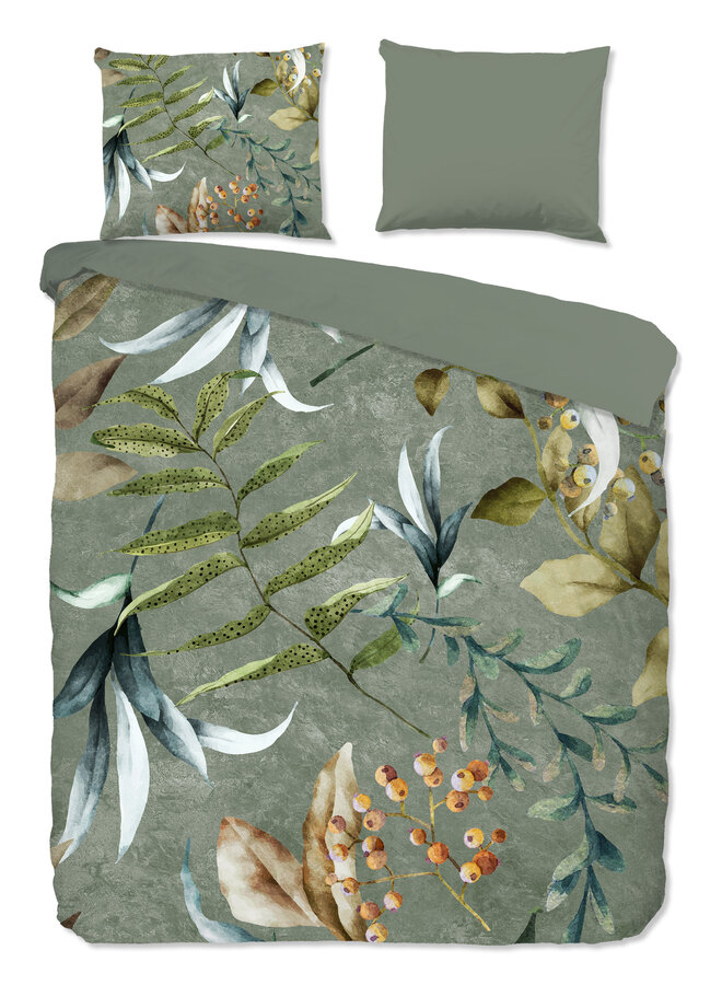 Good Morning Dekbedovertrek Janika Groen - Katoen