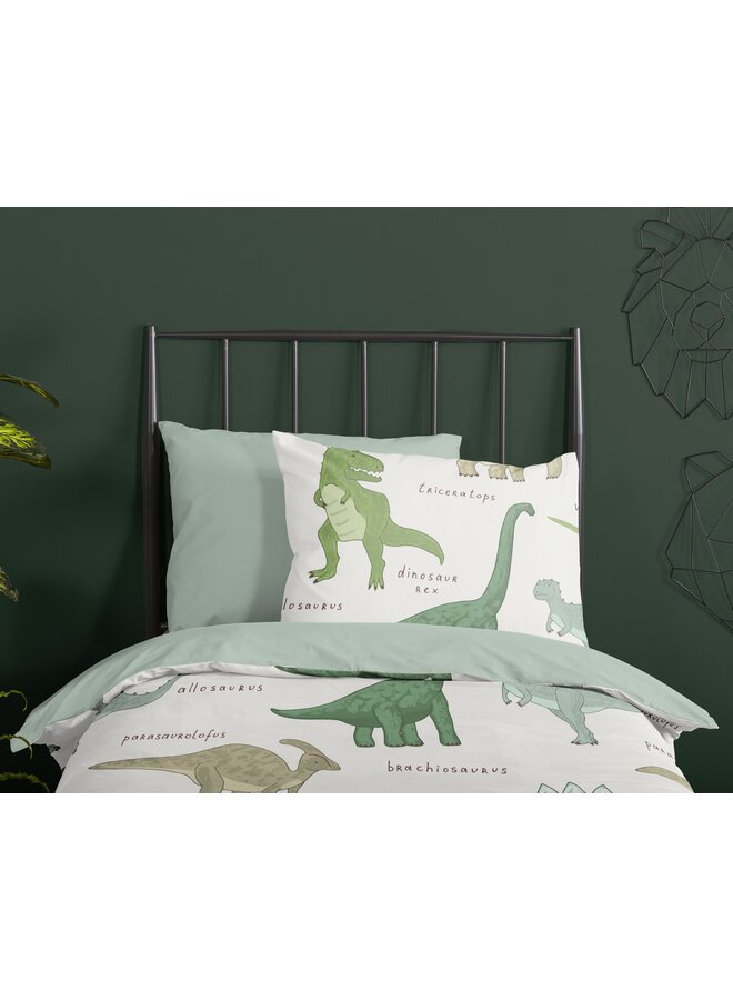 Good Morning Dekbedovertrek Kids Beata Groen - Katoen