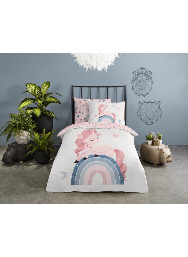 Good Morning Dekbedovertrek Kids Fiby Wit - Katoen