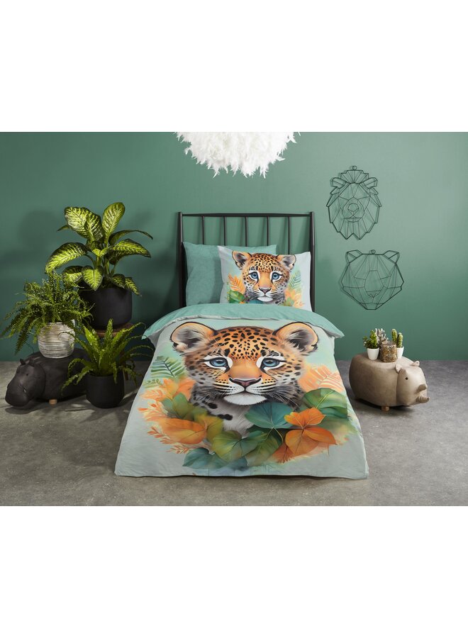 Good Morning Dekbedovertrek Kids Lodewijk Mint - Katoen