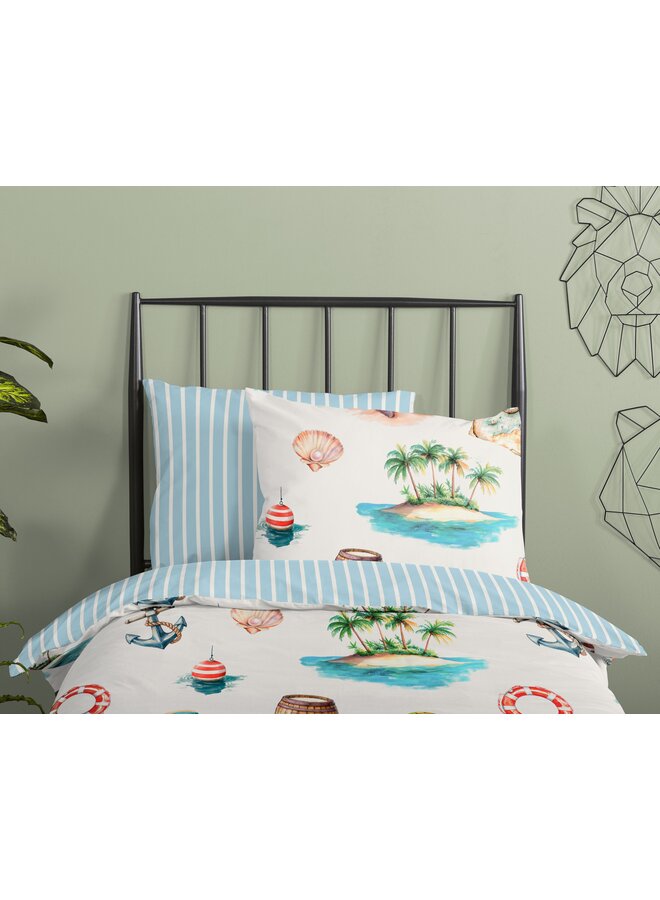 Good Morning Dekbedovertrek Kids Capi Blauw - Katoen