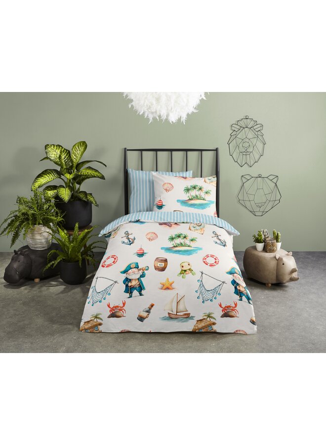 Good Morning Dekbedovertrek Kids Capi Blauw - Katoen