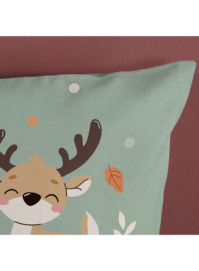 Good Morning Dekbedovertrek Kids Ville Groen - Katoen