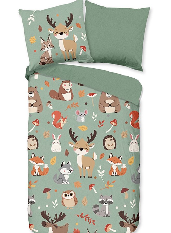 Dekbedovertrek Kids Ville Groen - Katoen