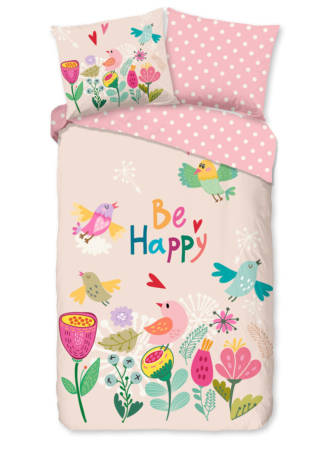 Dekbedovertrek Kids Happily Roze - Katoen PL3