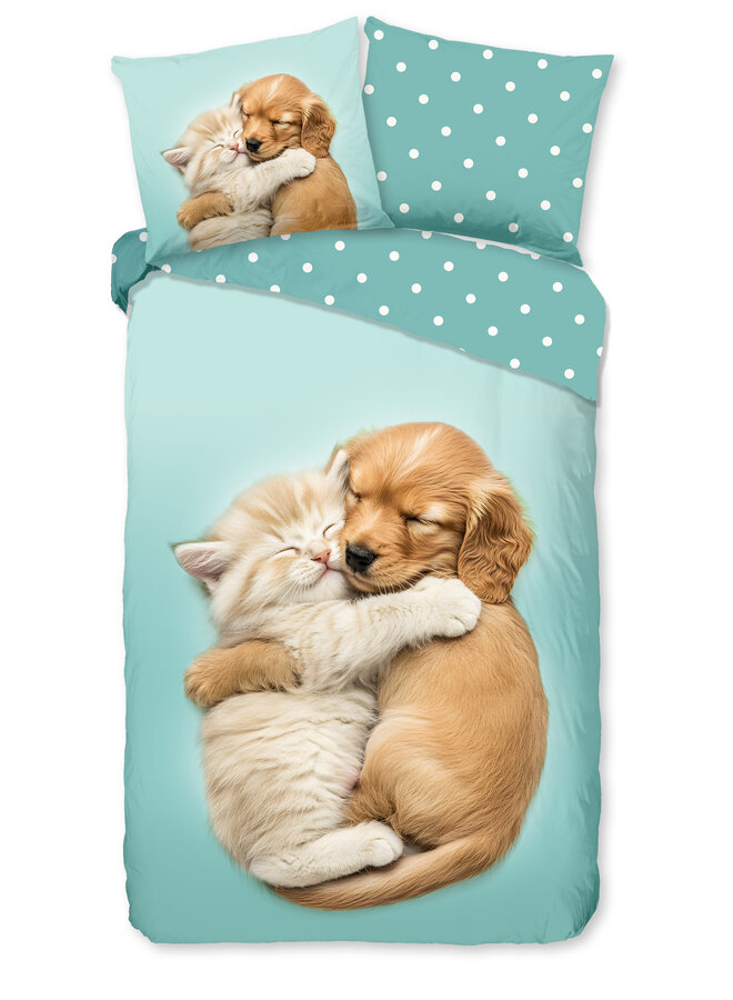 Dekbedovertrek Kids Paxy Aqua - Katoen