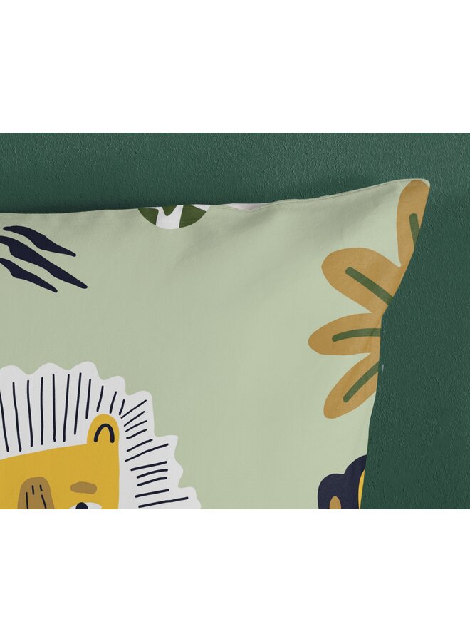 Good Morning Dekbedovertrek Kids Chuck Groen - Katoen