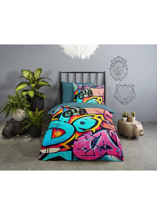 Good Morning Dekbedovertrek Kids Charlie Multi - Katoen