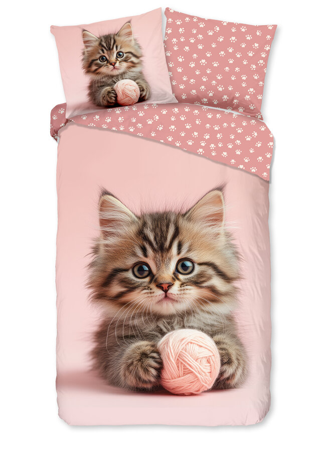 Dekbedovertrek Kids Chat Roze - Katoen
